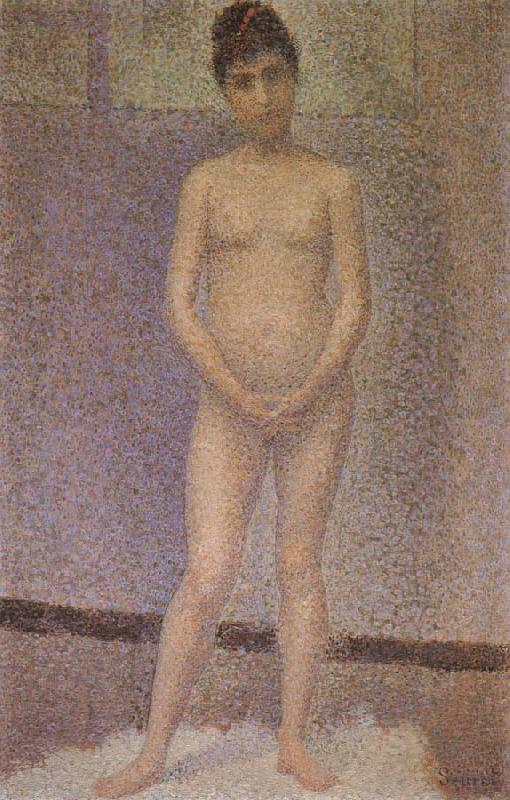 Georges Seurat A standing position of the Obverse oil painting image